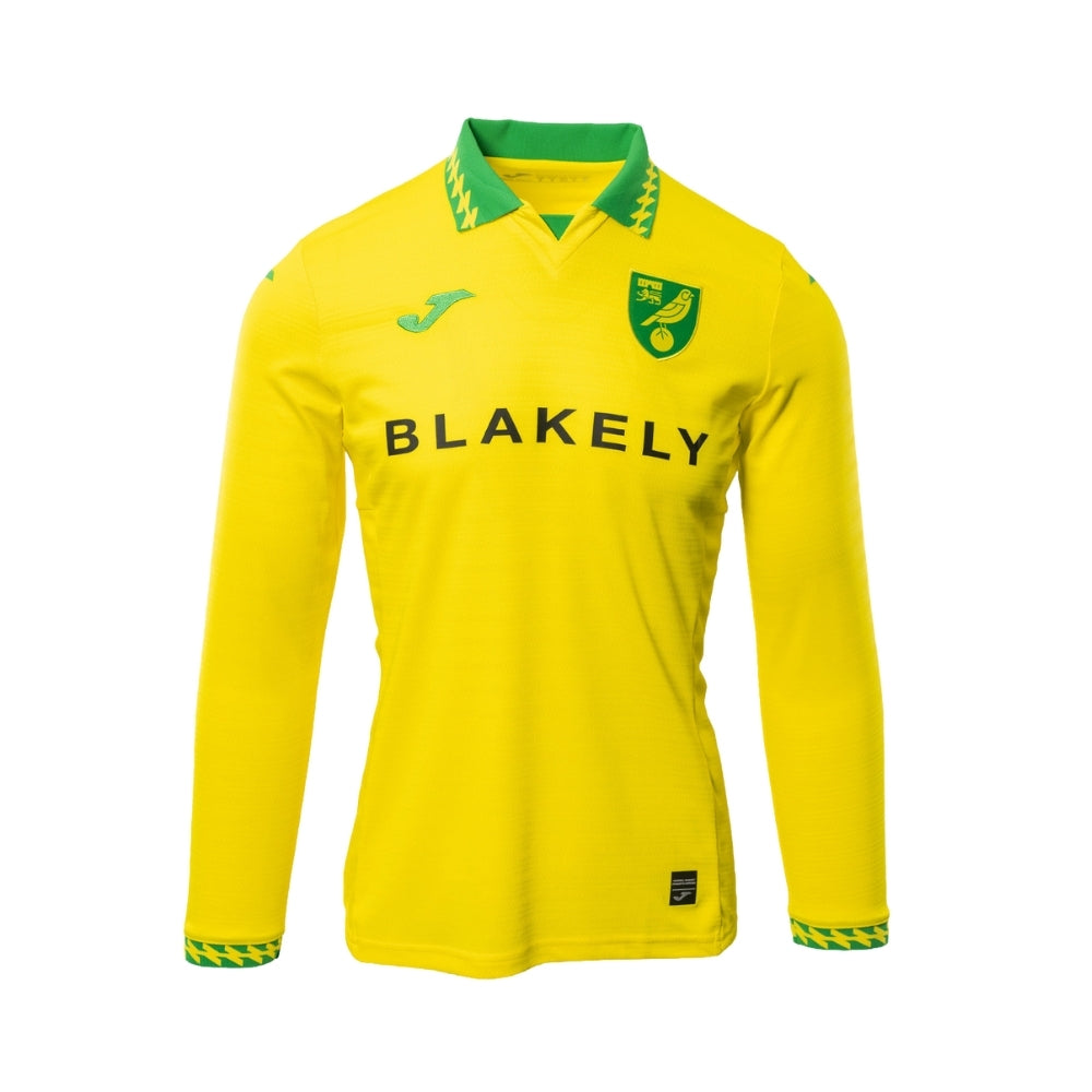 Norwich City Domicile 25/26 - Manches Longues - Vue de face