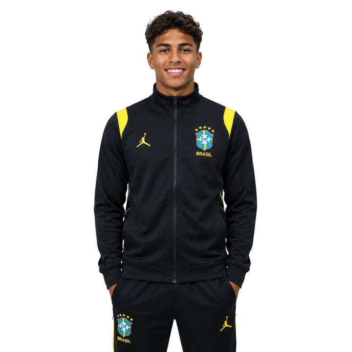 Brésil 26/27 - Survêtement - Zip Complet - Noir et Jaune