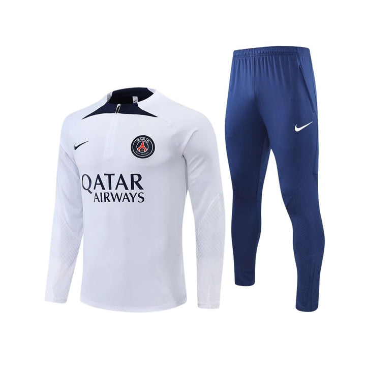 PSG - Survêtement - 1/2 Zip - Blanc et Bleu