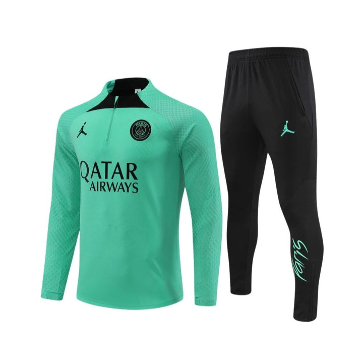 PSG - Survêtement - 1/2 Zip - Vert et Noir