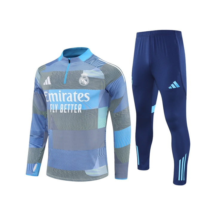 Real Madrid 25/26 - Tracksuit - 1/2 Zip - Blue and Light Blue
