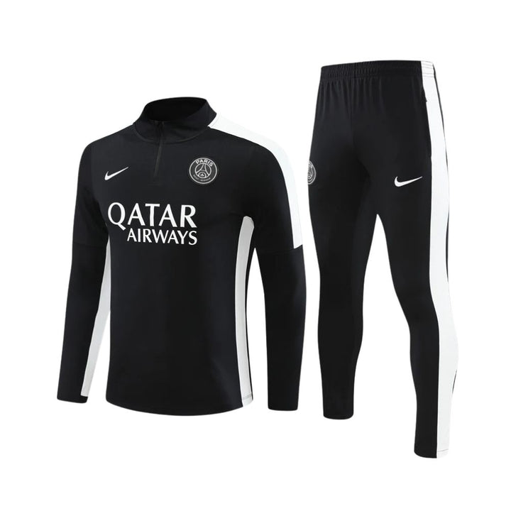 PSG - Survêtement - 1/2 Zip - Noir et Blanc