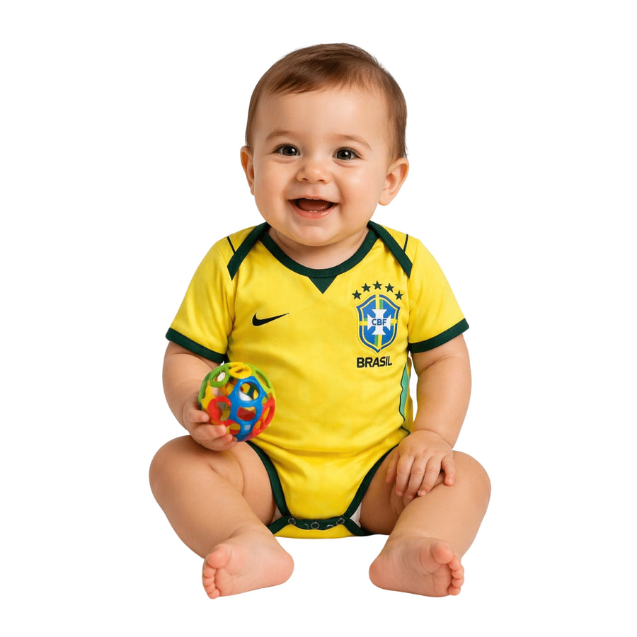 Brésil - Body Bébé Domicile 26/27 - Coupe du Monde 2026