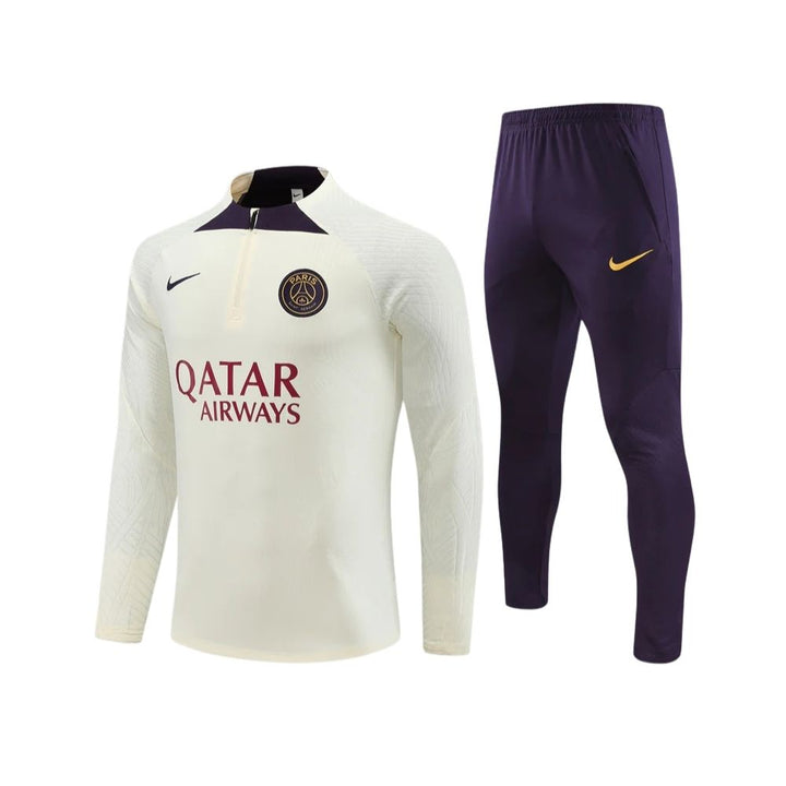 PSG - Survêtement - 1/2 Zip - Blanc et Violet