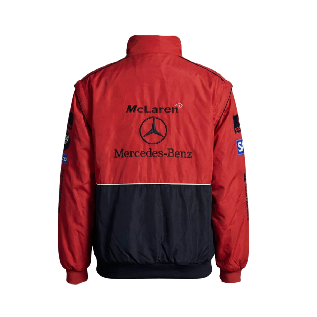 Veste Retro McLaren Mercedes F1 - Rouge et Noir