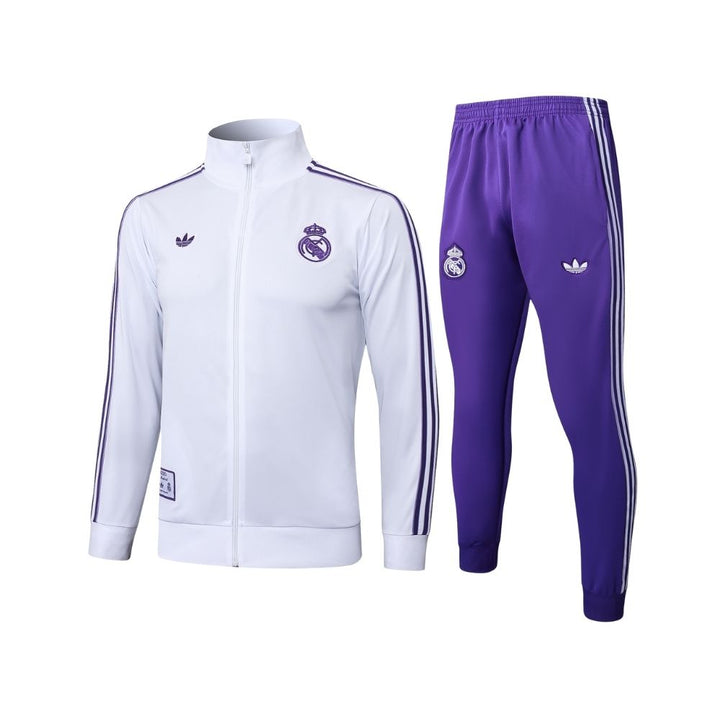 Real Madrid 25/26 - Tracksuit - Full Zip - White and Purple