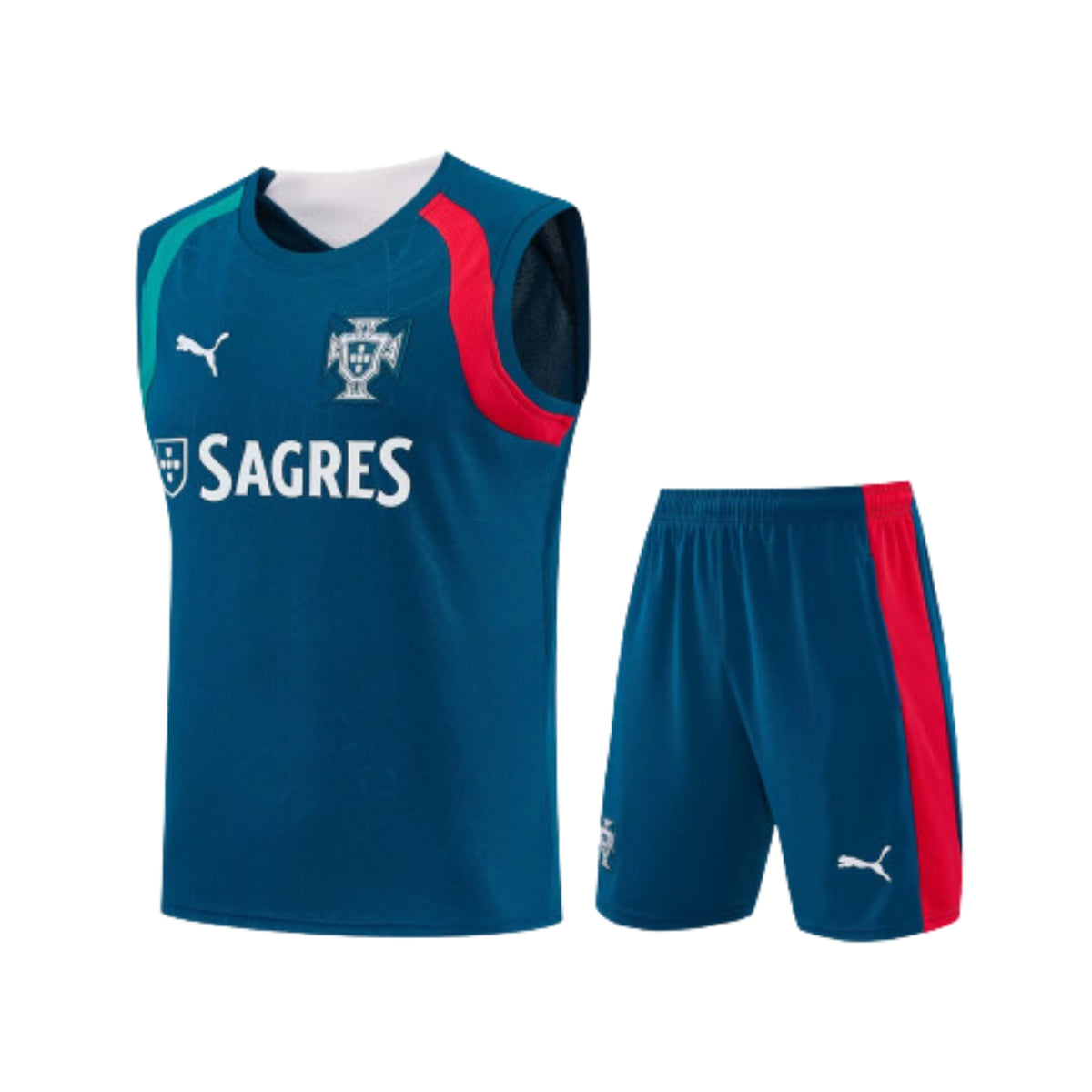 Portugal 26/27 - Équipement de Entraînement - Manches Cava - Bleu Canard