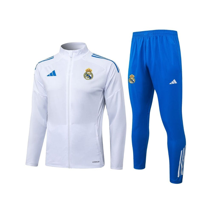 Real Madrid 25/26 - Tracksuit - Full Zip - White and Blue