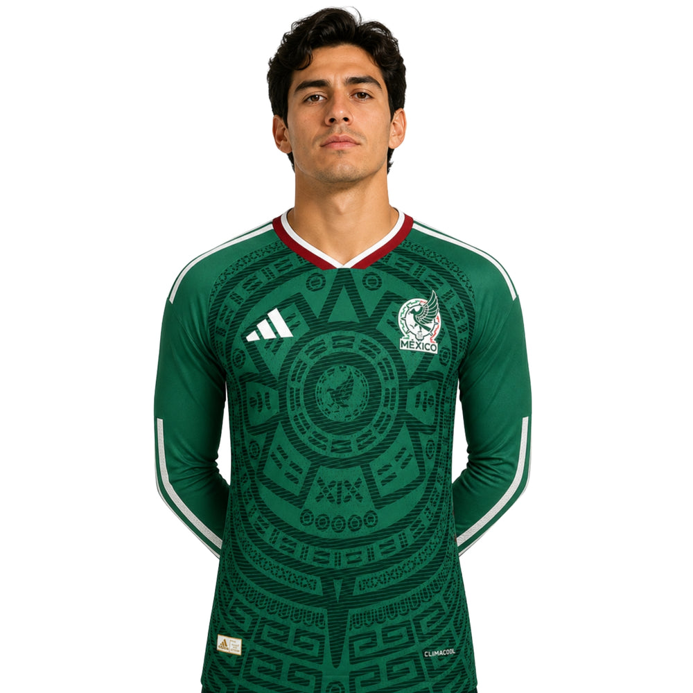 México Local 26/27 - Copa del Mundo 2026 - Manga Larga - Versión Jugador