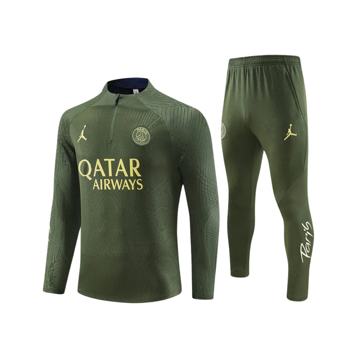 PSG - Survêtement - 1/2 Zip - Vert Kaki