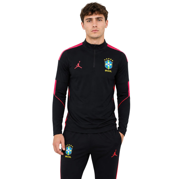 Brésil 26/27 - Survêtement - 1/2 Zip - Noir et Rose