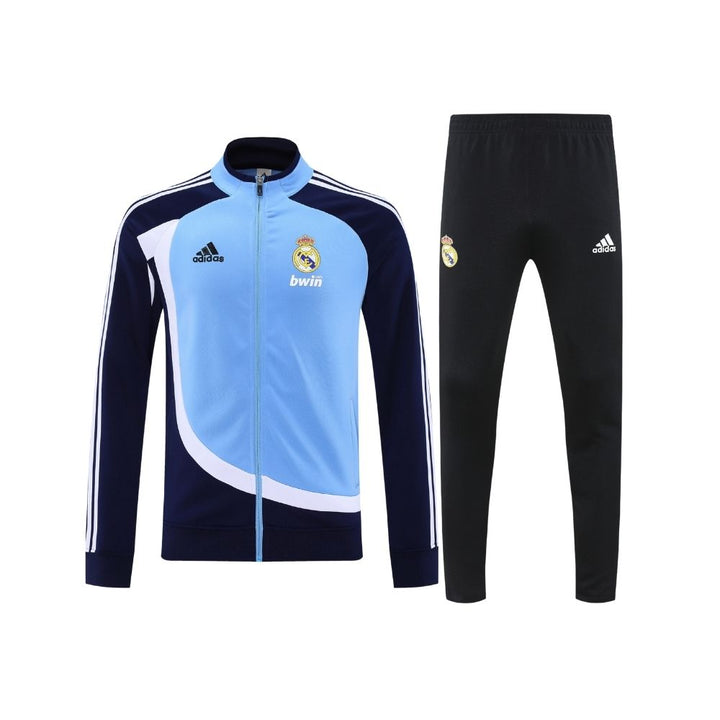 Real Madrid 25/26 - Tracksuit - Full Zip - Light Blue and Navy Blue