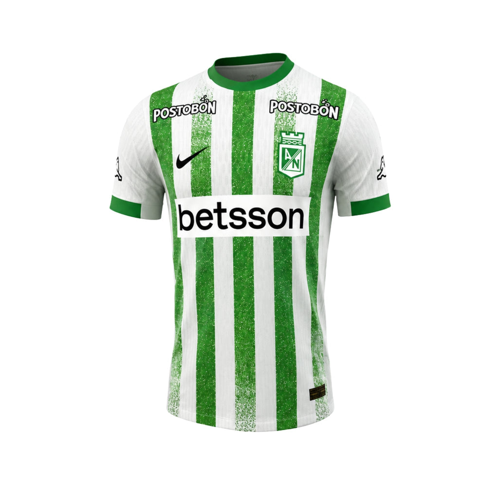 Atlético Nacional Domicile 25/26 - Version Joueur - Vert et Blanc