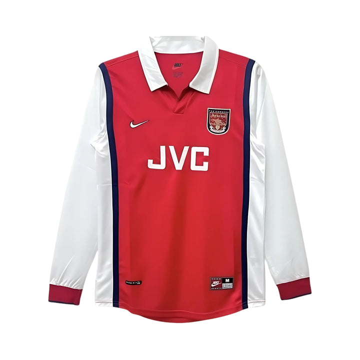 Arsenal Home 98/99 - Long Sleeve - Red and White JVC