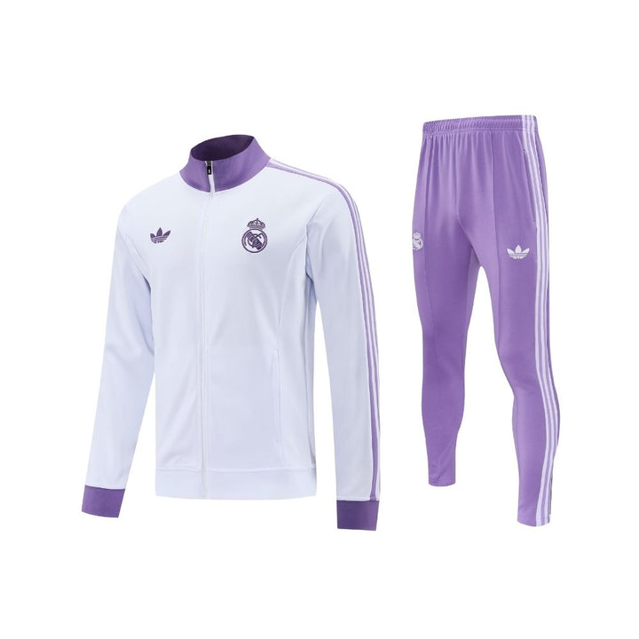 Real Madrid 25/26 - Tracksuit - Full Zip - White and Purple 2