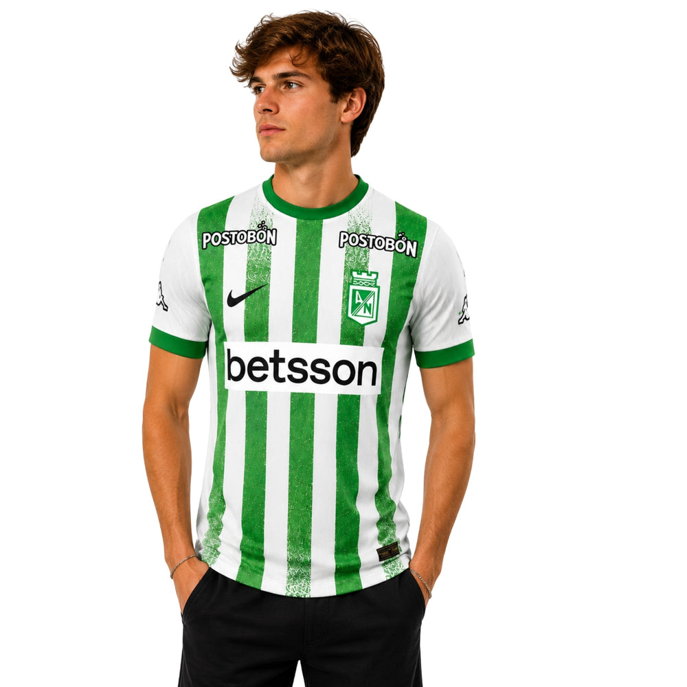 Atlético Nacional Domicile 25/26 - Version Joueur - Vert et Blanc