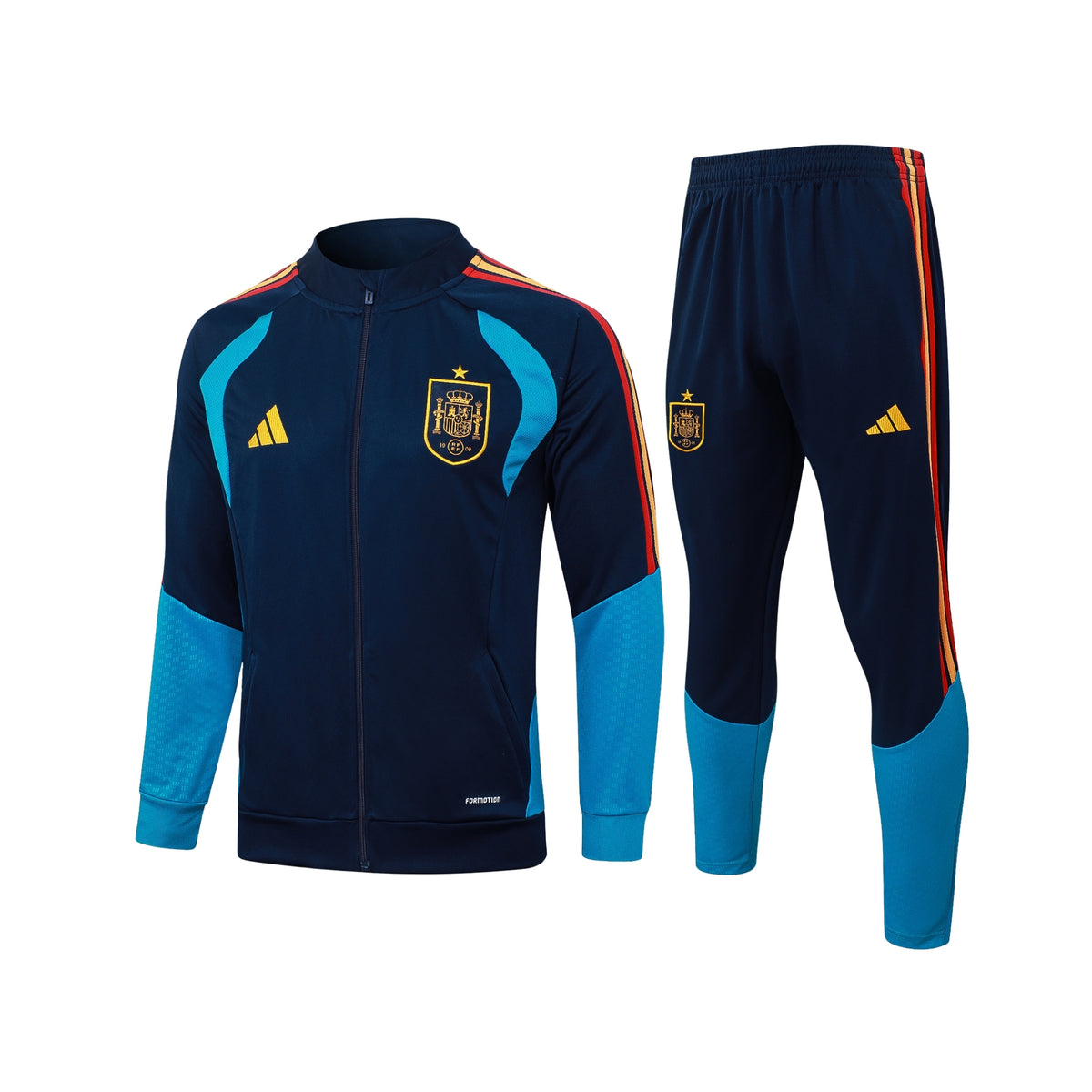 Spain 26/27 - Tracksuit - Full Zip - Navy Blue and Light Blue