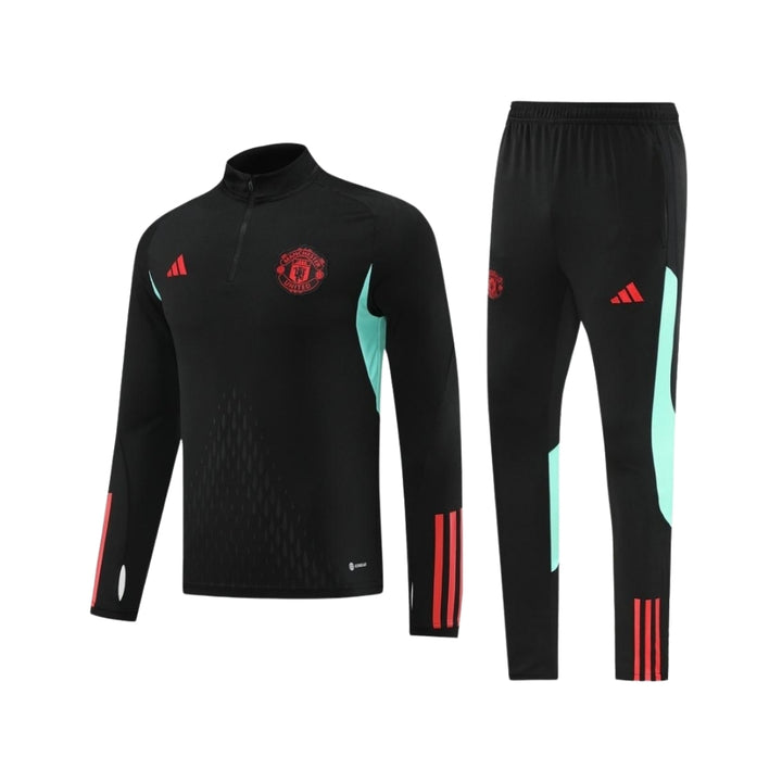 Manchester United 25/26 - Survêtement - 1/2 Zip - Noir et Rouge