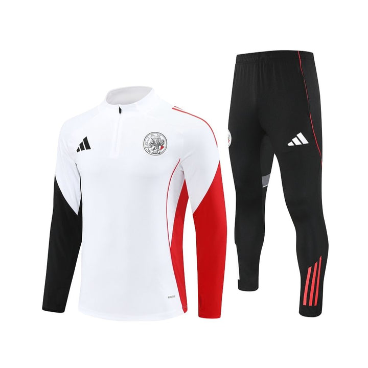 Ajax 25/26 - Survêtement - 1/2 Zip - Blanc, Noir et Rouge