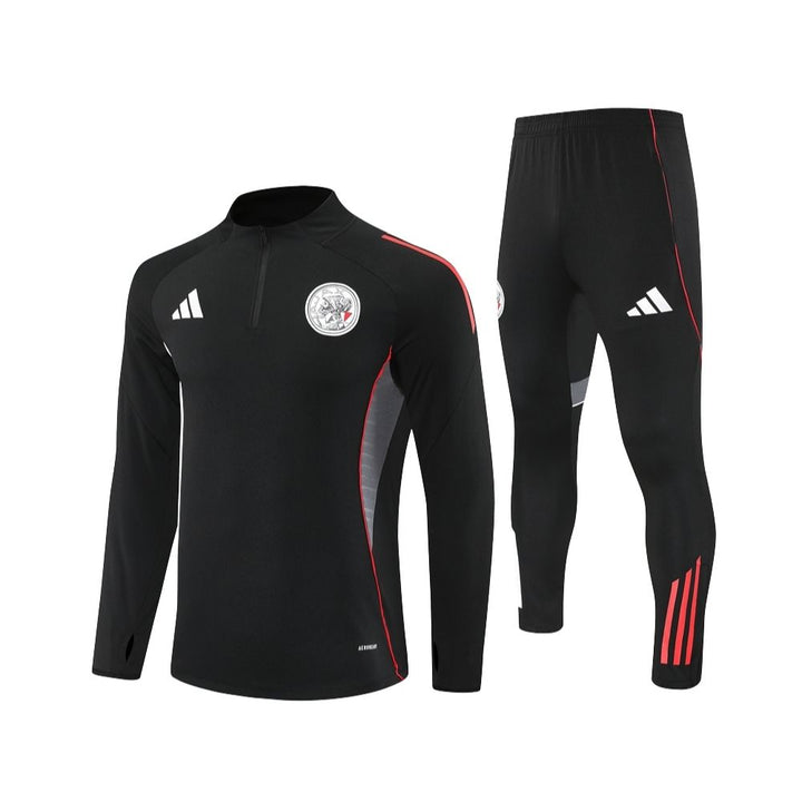 Ajax 25/26 - Survêtement - 1/2 Zip - Noir et Rouge