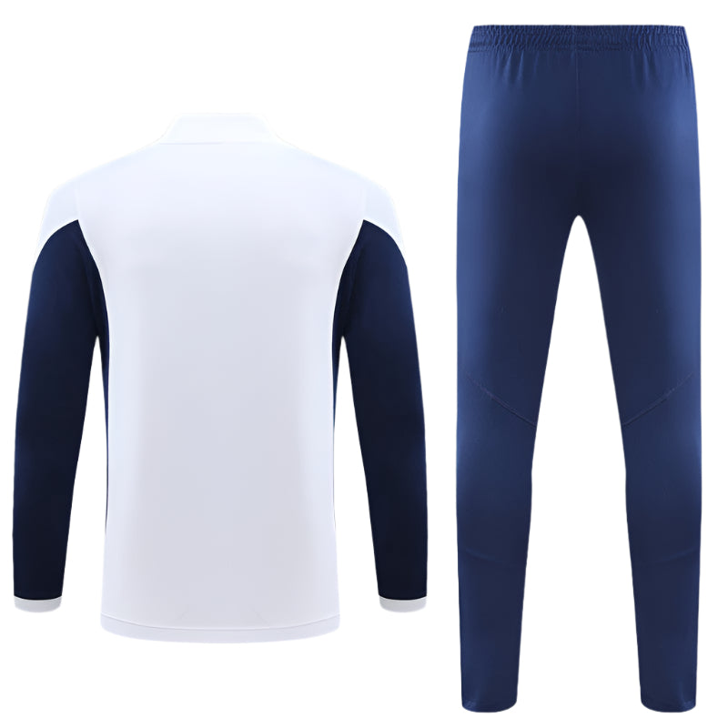 France - Tracksuit - 1/2 Zip - White and Navy Blue