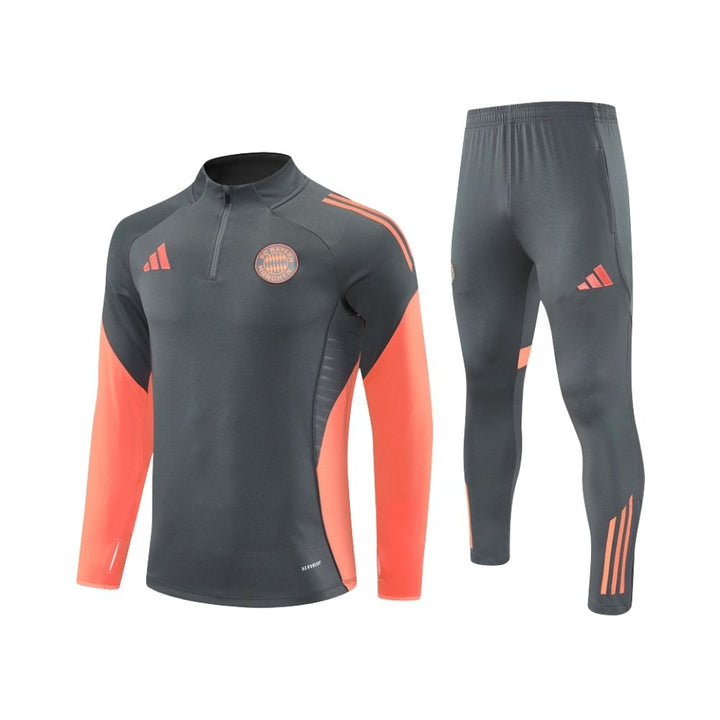 Bayern Munich 25/26 - Tracksuit - 1/2 Zip - Grey and Orange