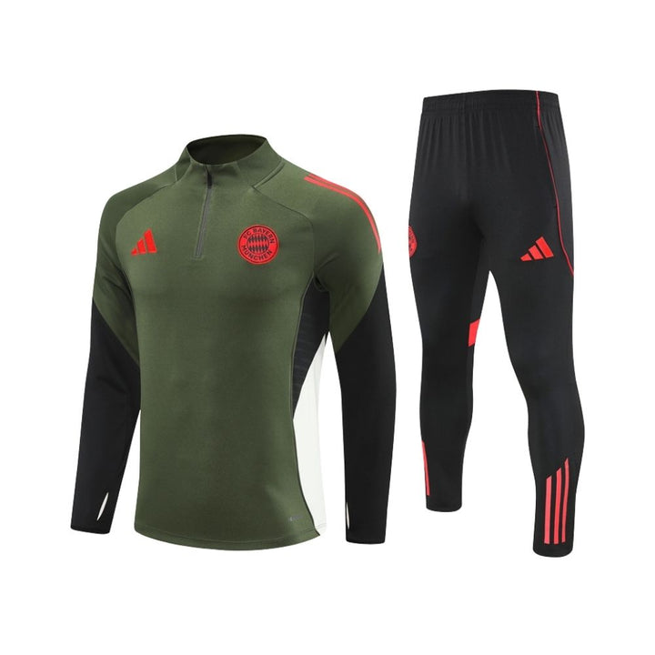 Bayern Munich 25/26 - Tracksuit - 1/2 Zip - Green and Black