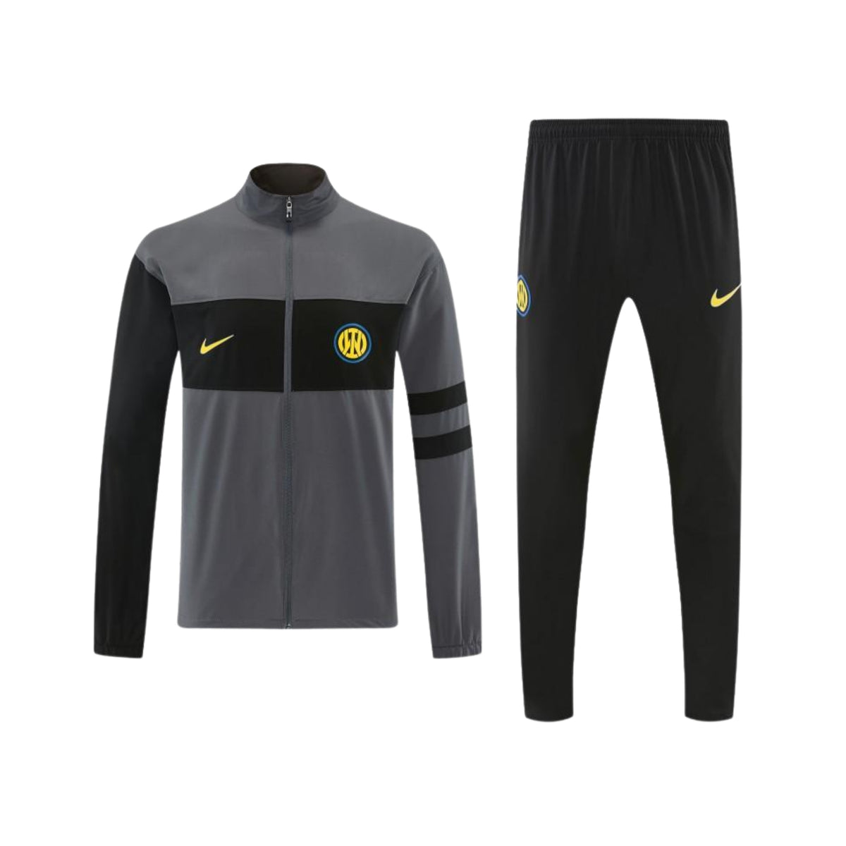 Inter Milan 26/27 - Survêtement - Zip Complet - Gris et Noir
