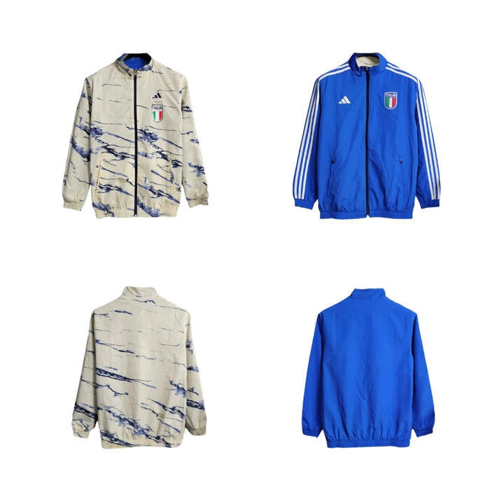 Coupe-Vent Réversible - Italie - Beige et Bleu