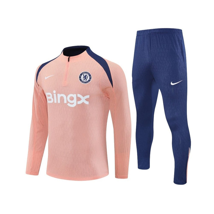 Chelsea 25/26 - Tracksuit - 1/2 Zip - Player Version - Pink and Navy Blue