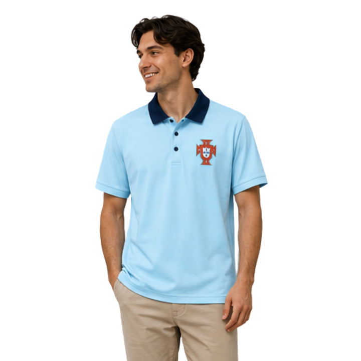Portugal Polo 26/27 - Coupe du Monde 2026 - Bleu Clair et Bleu Marine