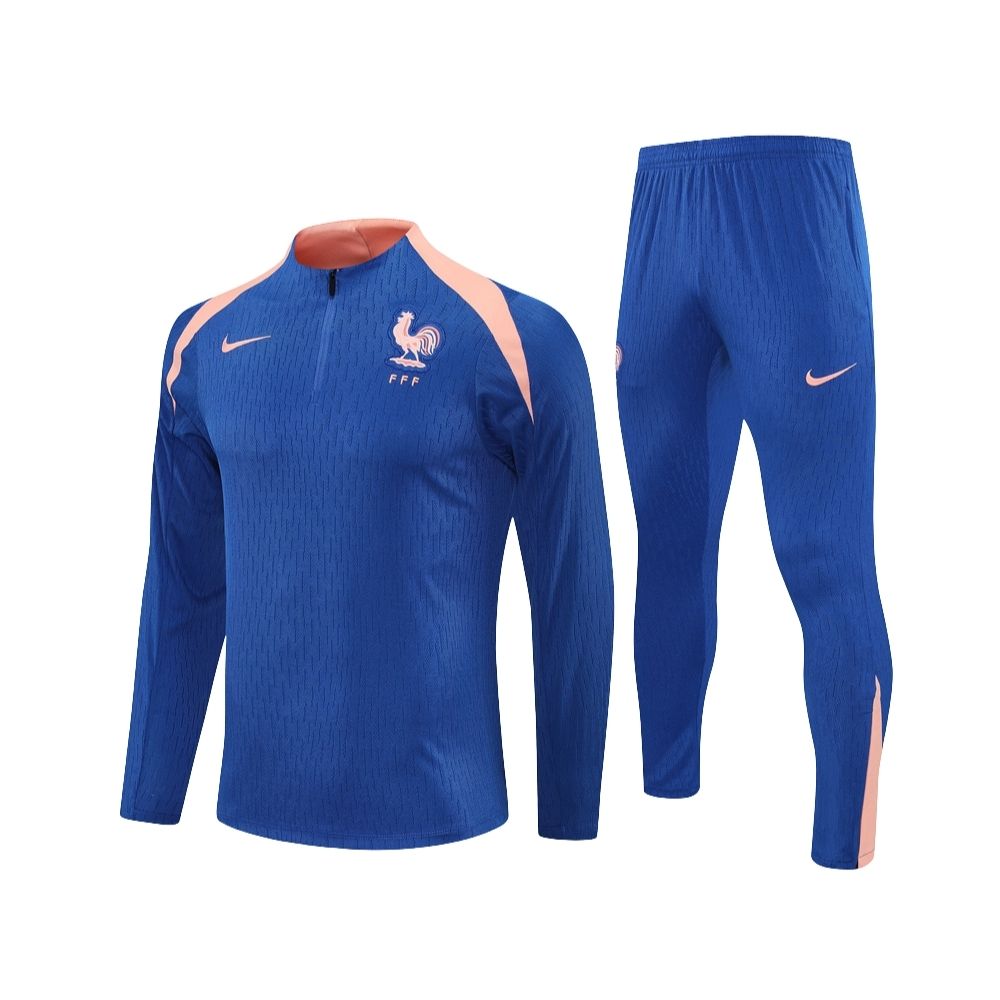 France 25/26 - Survêtement - 1/2 Zip - Version Joueur - Bleu et Orange