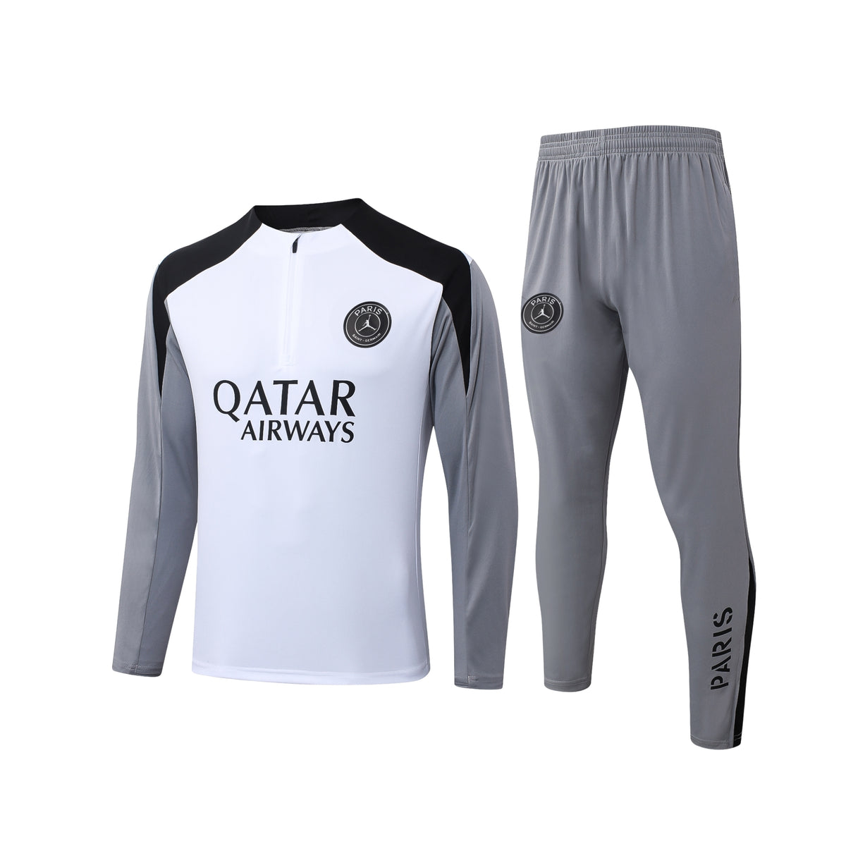 PSG 26/27 - Survêtement - 1/2 Zip - Blanc et Gris