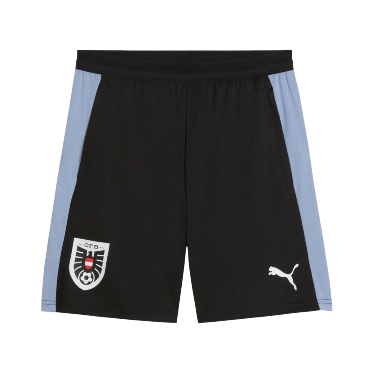 Short Autriche Entraînement 26/27 - Noir et Bleu Clair