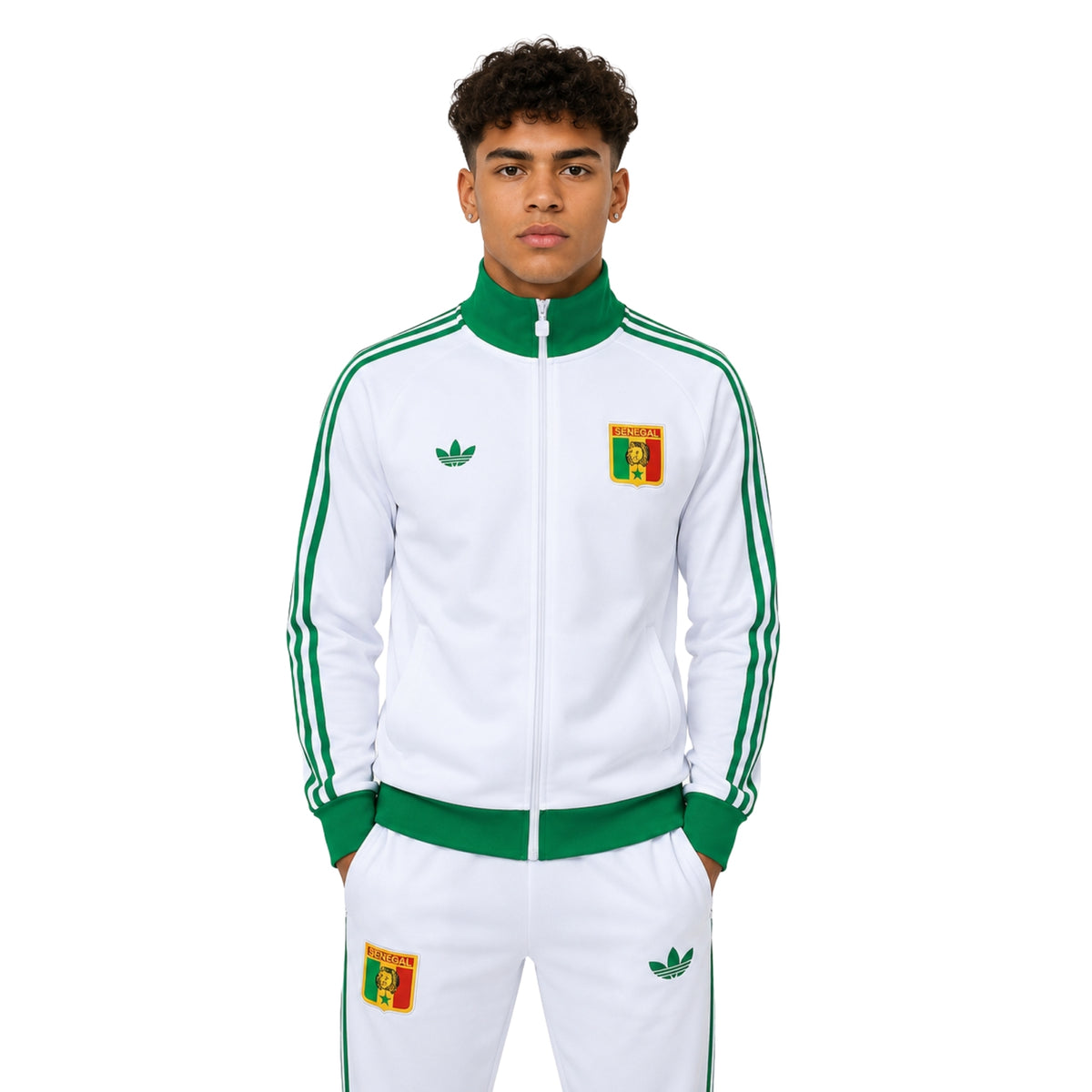 Senegal 26/27 - Survêtement - Zip Complet - Blanc et Vert