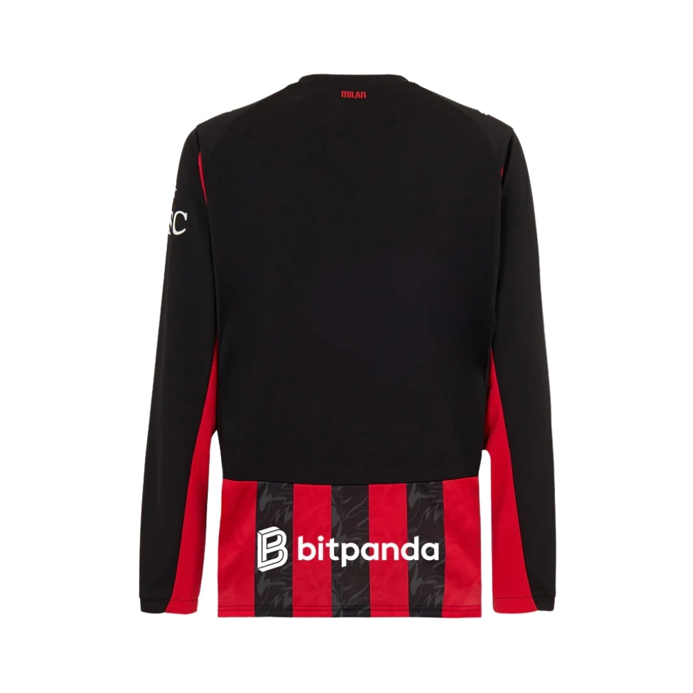 AC Milan Domicile 25/26 - Manches Longues - Vue de dos