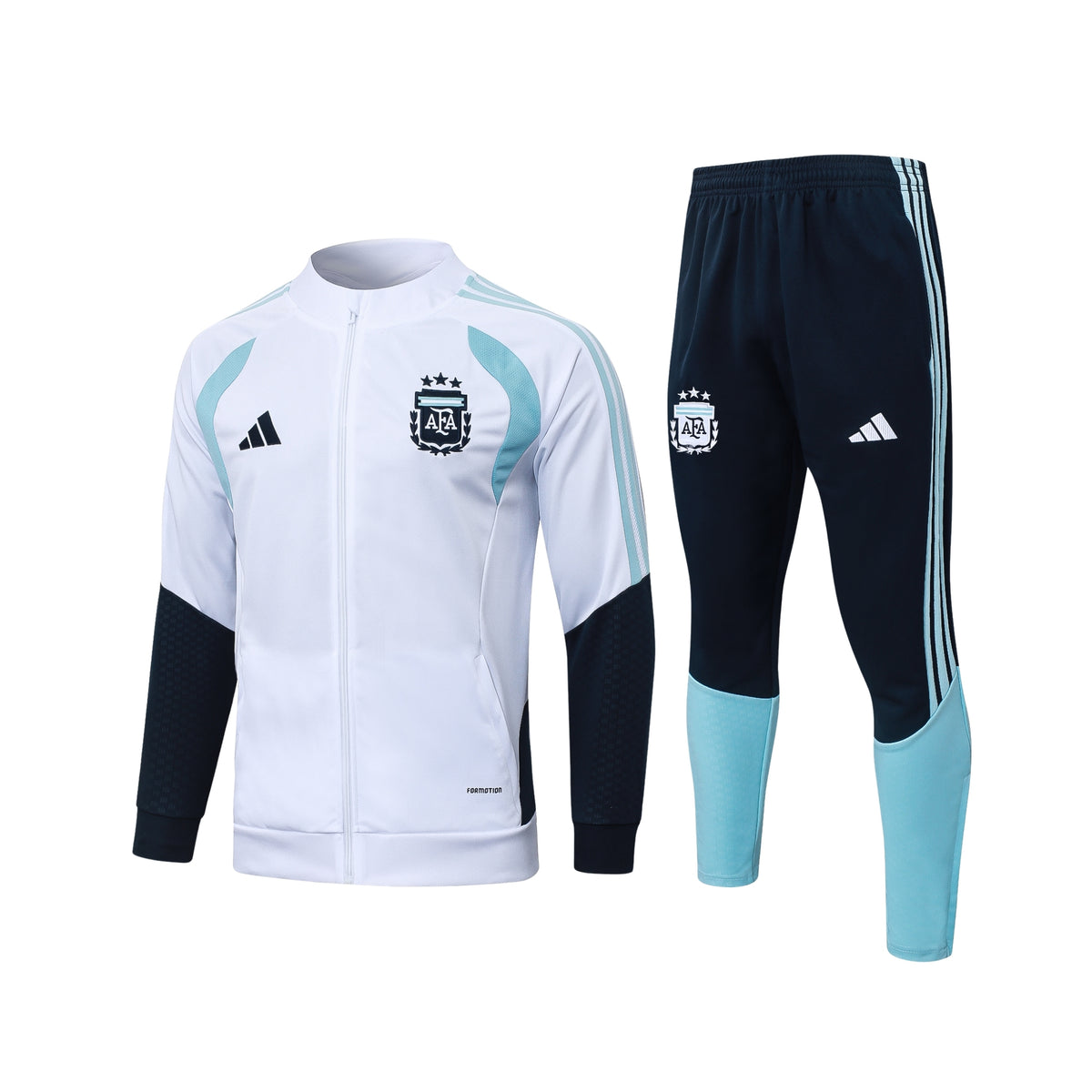 Argentine 26/27 - Survêtement - Zip Complet - Blanc et Bleu Marine