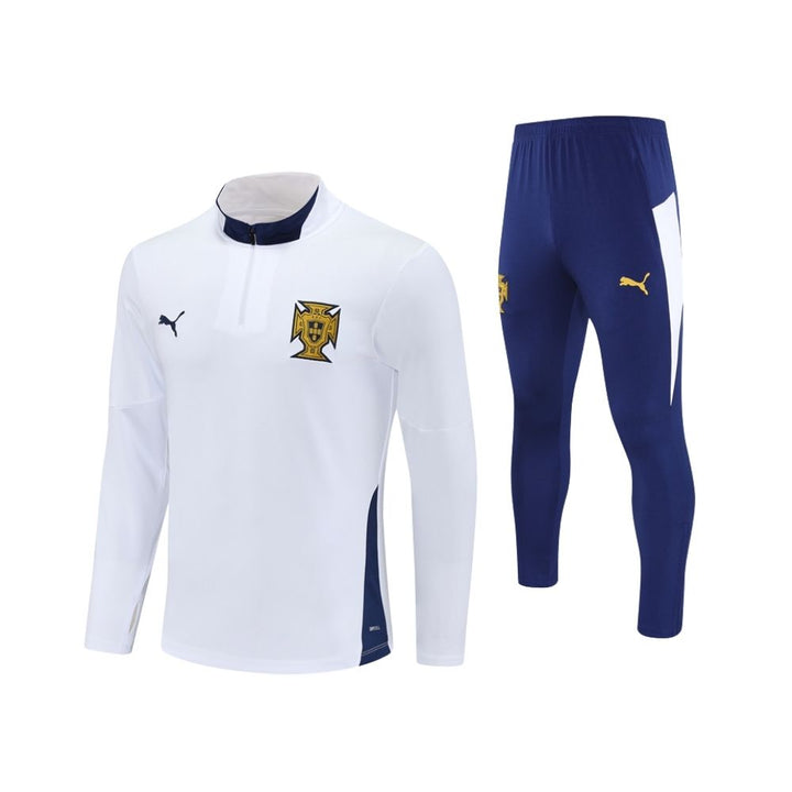 Portugal 25/26 - Survêtement - 1/2 Zip - Blanc et Bleu Marine