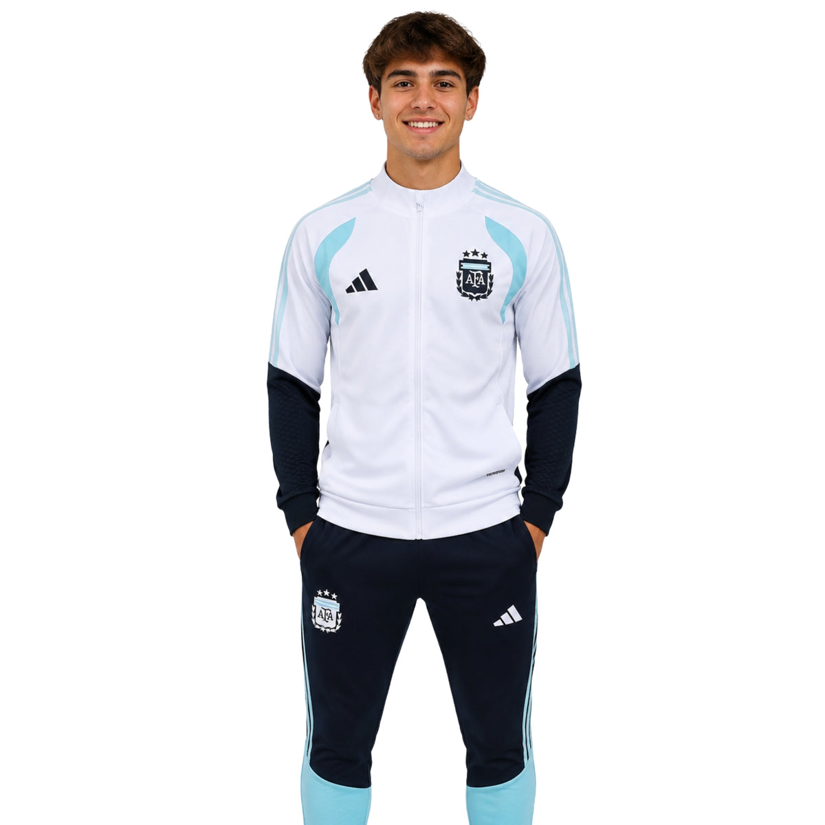 Argentine 26/27 - Survêtement - Zip Complet - Blanc et Bleu Marine
