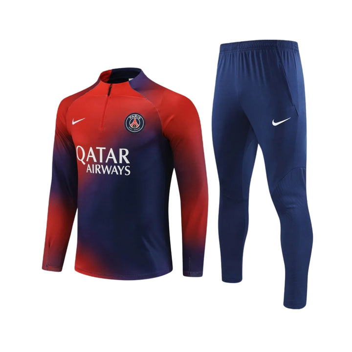 PSG - Survêtement - 1/2 Zip - Bleu et Rouge