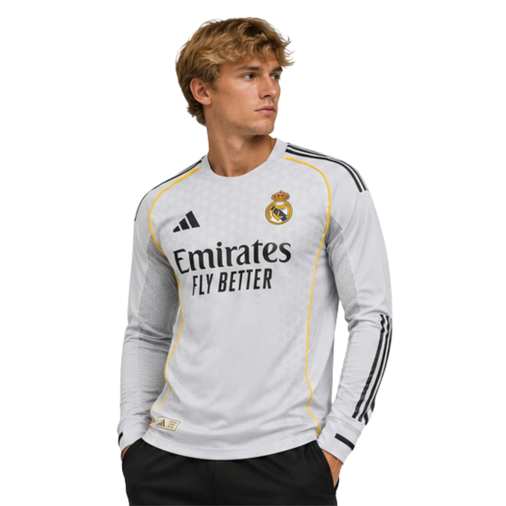 Camiseta Real Madrid Local 25/26 Versión Jugador Manga Larga