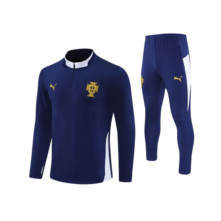 Portugal 25/26 - Survêtement - 1/2 Zip - Bleu Marine et Blanc