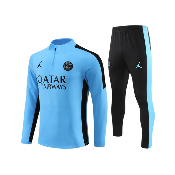 PSG - Survêtement - 1/2 Zip - Bleu Clair et Noir
