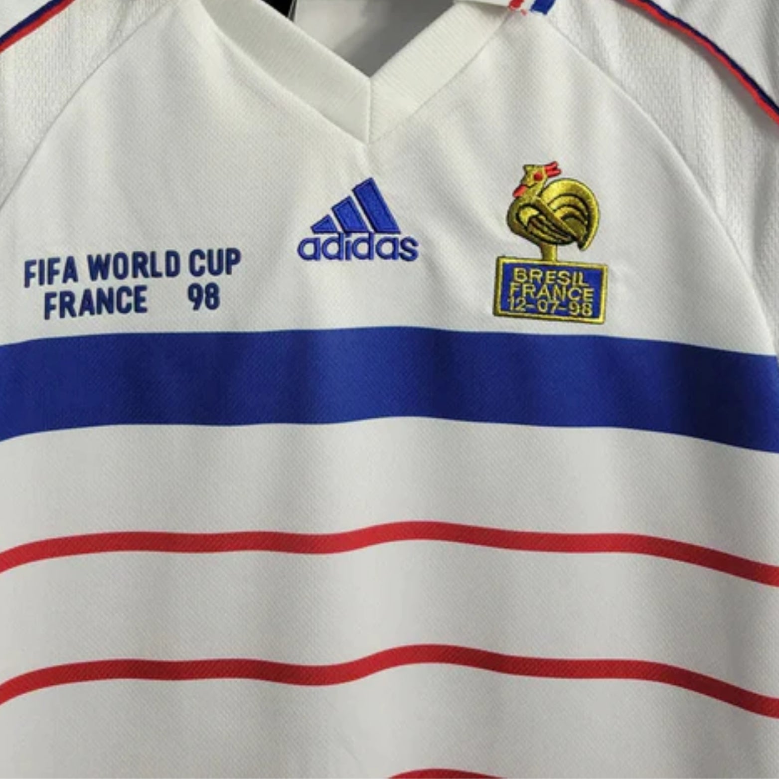 Maillot rétro France Extérieur 97/98 - Final Mundial 1998 — détail 1