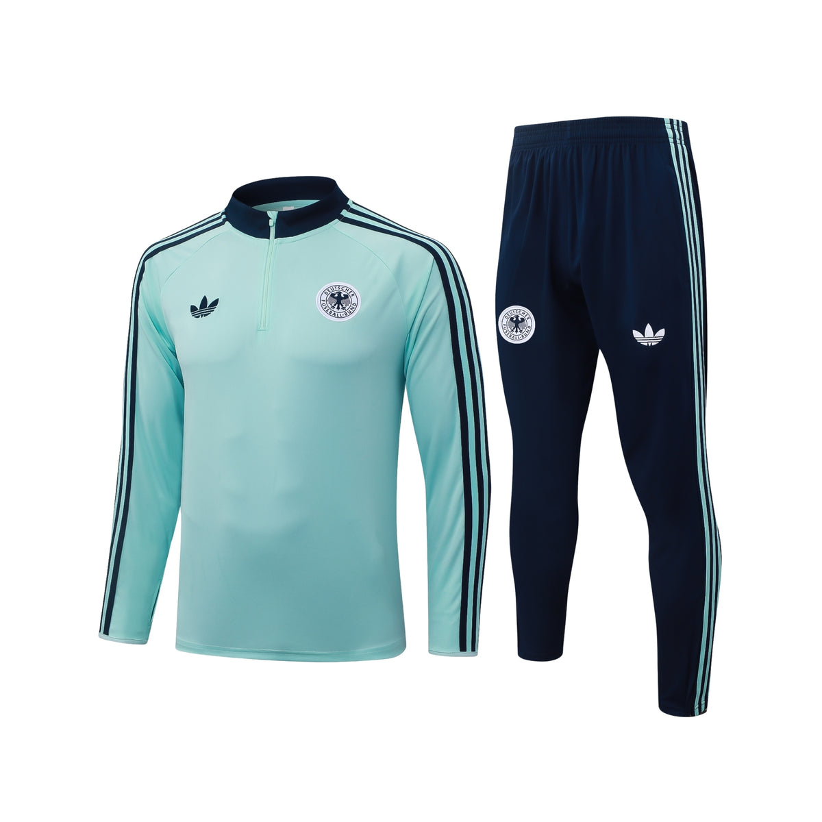 Allemagne 26/27 - Survêtement - 1/2 Zip - Bleu Clair et Bleu Marine