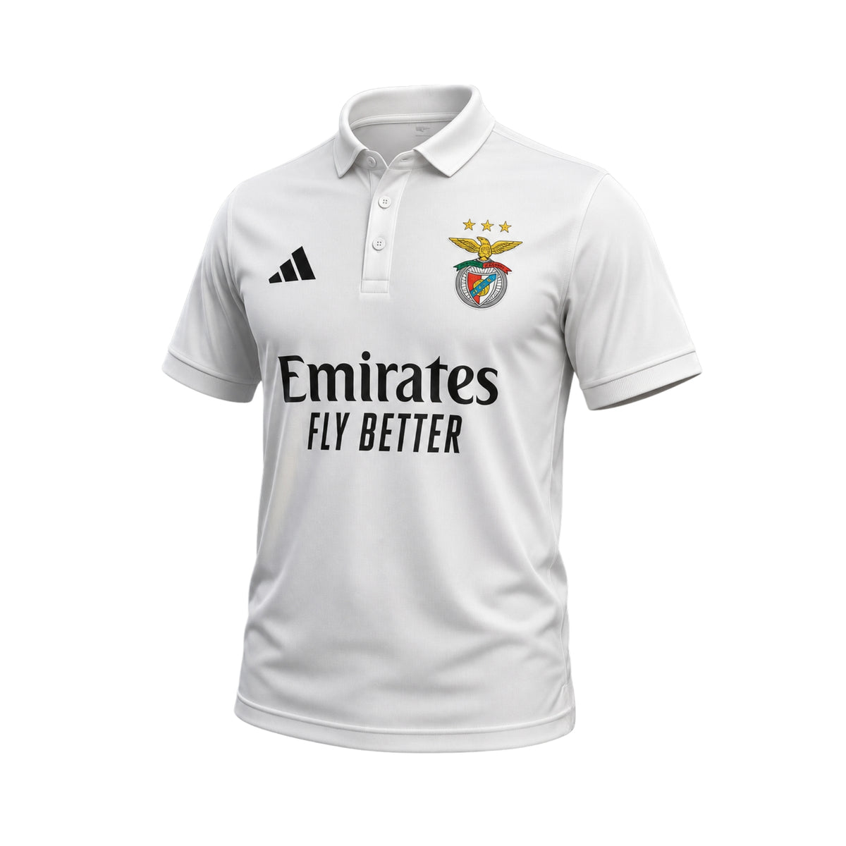 Benfica Polo 25/26 - Blanc Emirates Fly Better