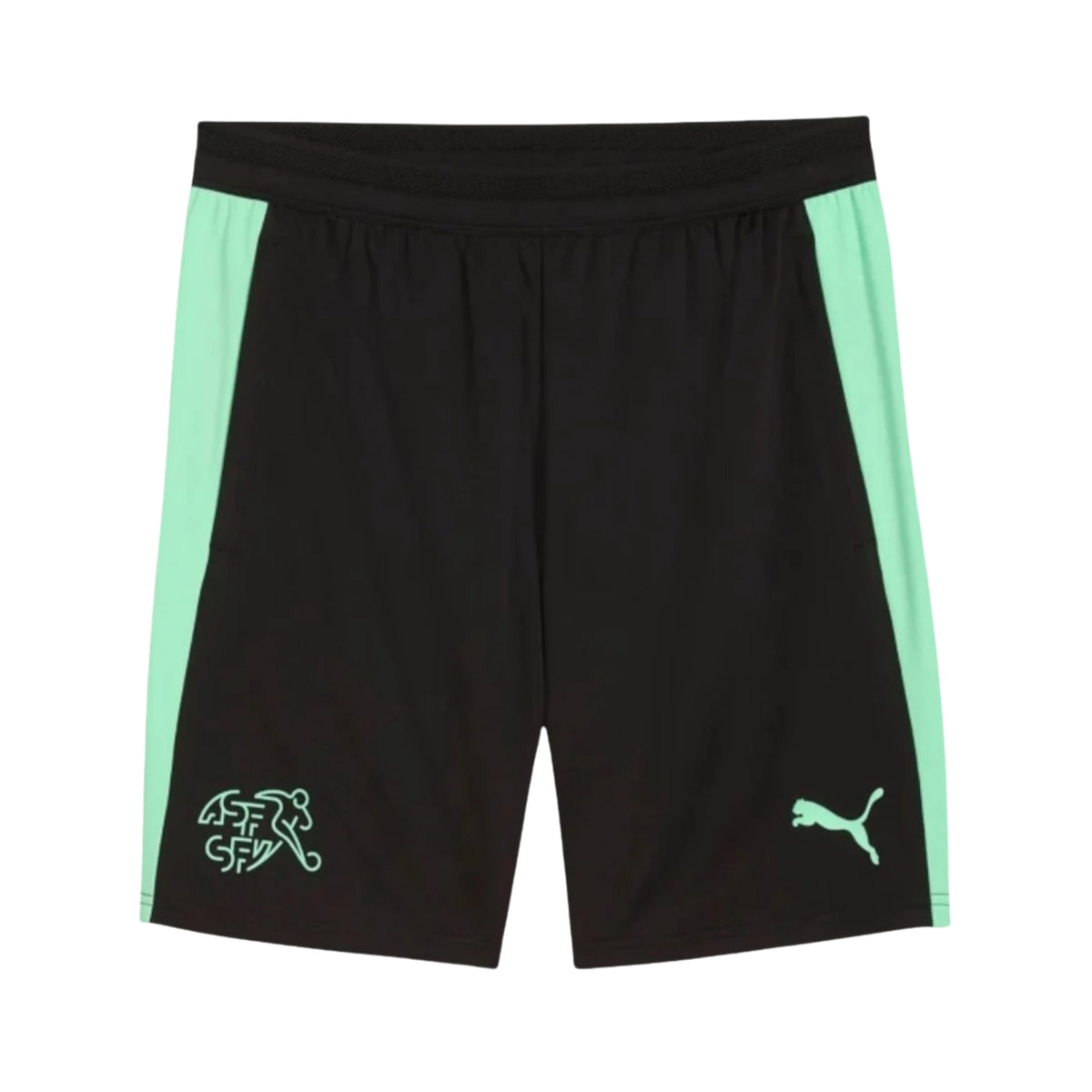 Short Autriche Entraînement 26/27 - Noir et Vert Menthe