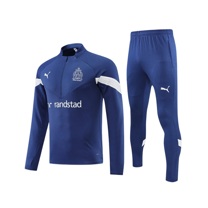 Olympique de Marseille - Tracksuit 1/2 Zip - Blue