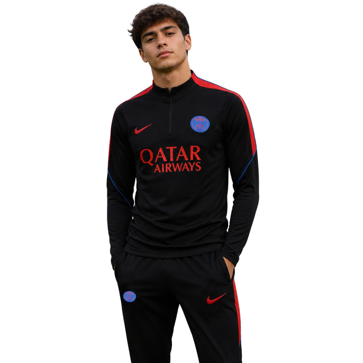 PSG 26/27 - Survêtement - 1/2 Zip - Noir et Rouge