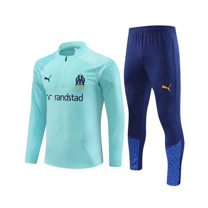 Olympique de Marseille - Tracksuit - 1/2 Zip - Light Blue and Navy Blue randstad